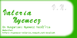 valeria nyemecz business card